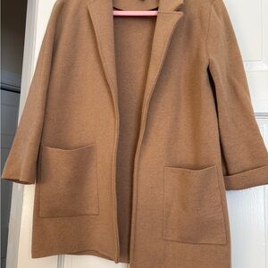 J. Crew Classic Tan Knit Blazer Sweater